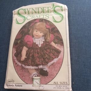 Syndee's Crafts Victoria Sewing Pattern 24013 Doll Clothes Patterns